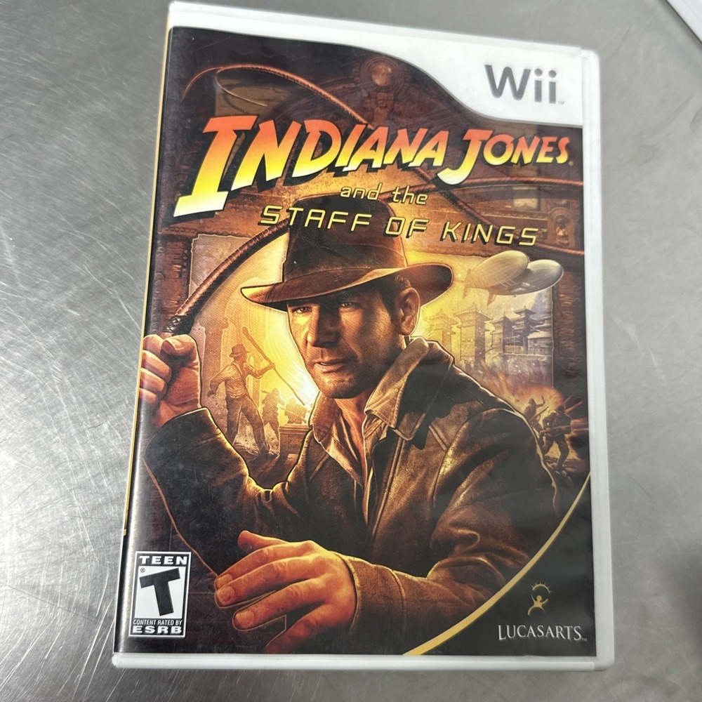 Indiana Jones & The Staff Of Kings Nintendo Wii Case And Booklet